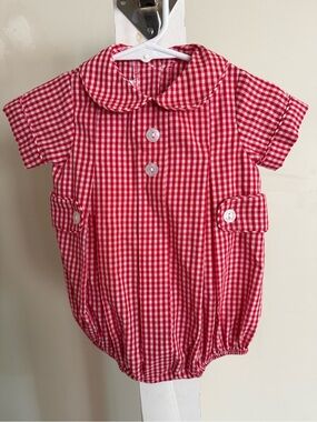 Little English Gingham Romper